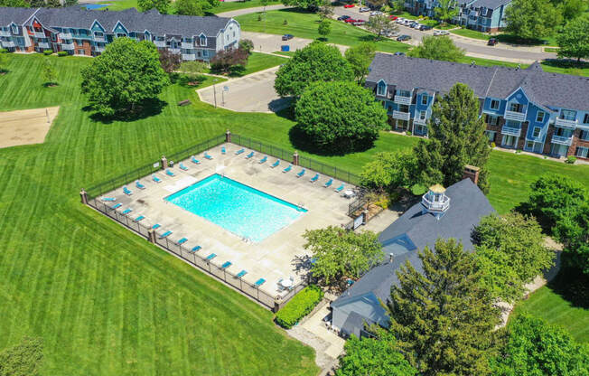 Large, Crystal Clear Swimming Pool at Walnut Trail Apartments, Portage, MI