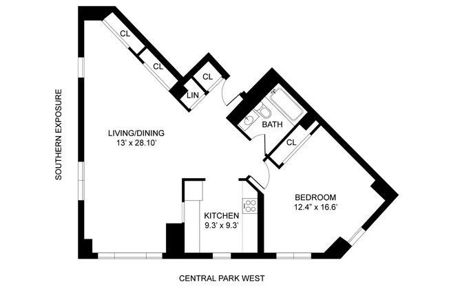 1 bed, 1 bath, 782 sqft, $3,500, Unit 10E