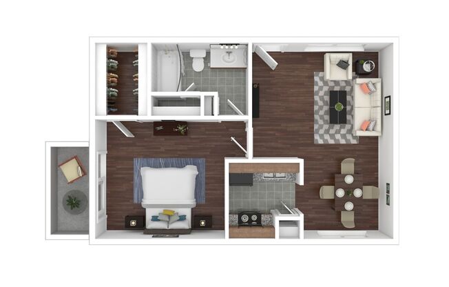 1 bed, 1 bath, 545 sqft, $1,194