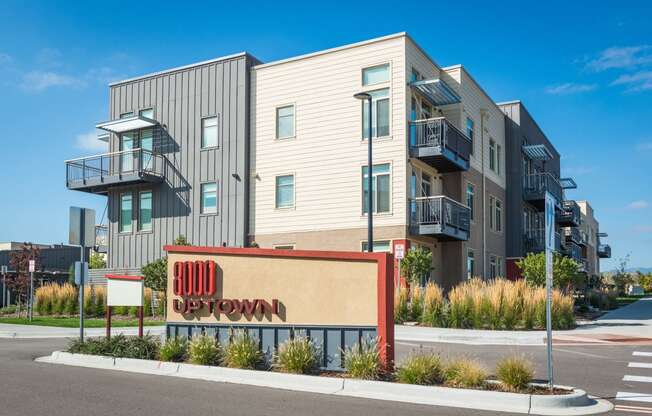 Entry Sign at 8000 Uptown Apartments in Broomfield, CO