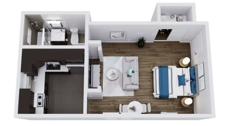 Studio, 1 bath, 500 sqft, $1,895