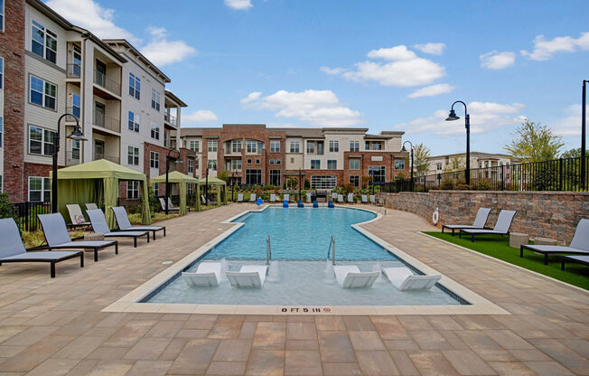 Saltwater swimming pool at Apartments @ Eleven240, Charlotte