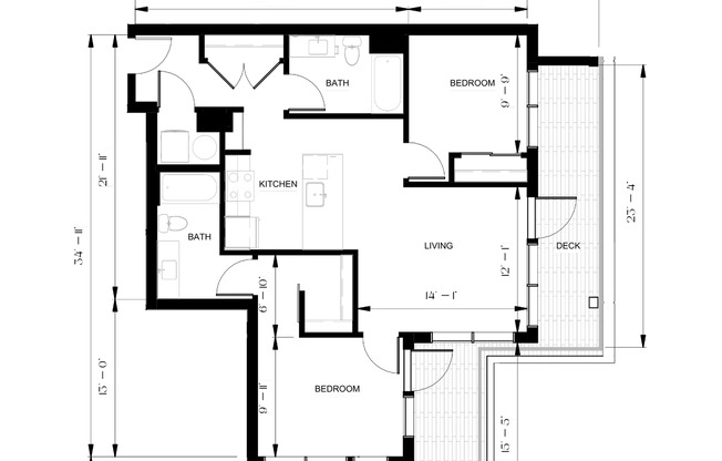 2 beds, 2 baths, 939 sqft, $4,995, Unit 507
