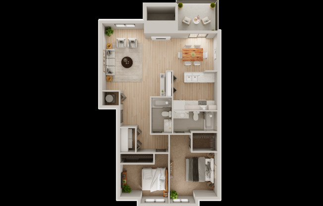 2 beds, 2 baths, 980 sqft, $1,850, Unit 434