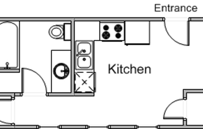 2 beds, 1 bath, 550 sqft, $1,959, Unit 1317-103