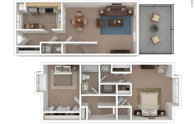 2 beds, 1.5 baths, 1,184 sqft, $2,600