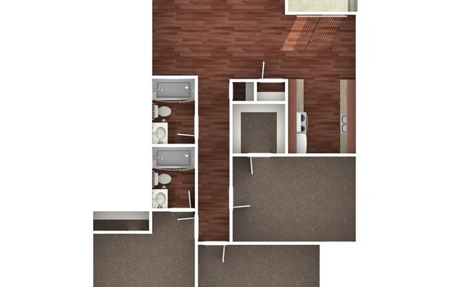 3 beds, 2 baths, 1,050 sqft, $1,350