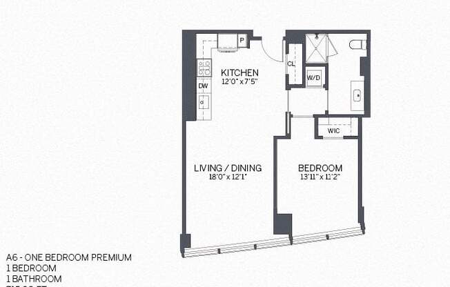 1 bed, 1 bath, 802 sqft, $3,144