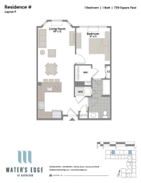 1 bed, 1 bath, 739 sqft, $2,310