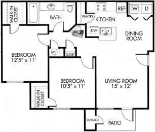 2 beds, 1 bath, 843 sqft, $2,166