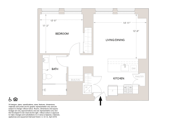1 bed, 1 bath, 752 sqft, $2,450