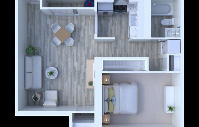 1 bed, 1 bath, 500 sqft, $1,255