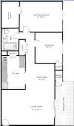 2 beds, 1 bath, 1,000 sqft, $1,599