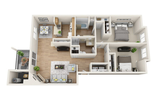 2 beds, 1 bath, 891 sqft, $1,897