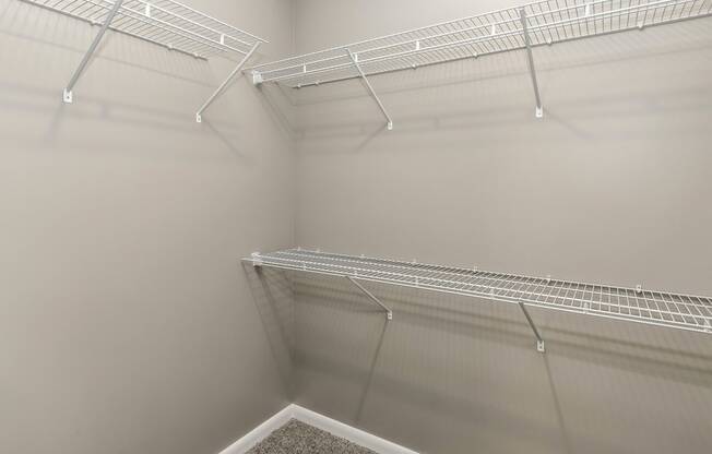 Walk-in closets at The Apartments at Lux 96 in Papillion, NE