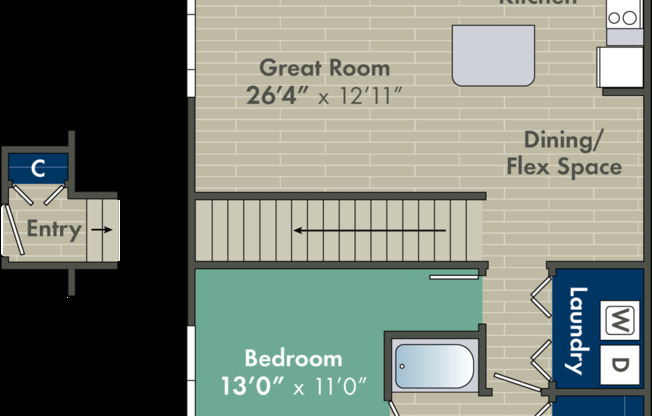 1 bed, 1 bath, 902 sqft, $1,580, Unit 13-1321
