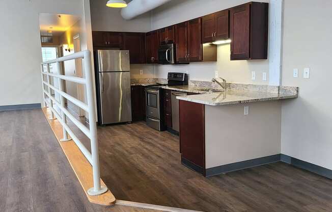 Kitchen with granite countertops in Cleveland