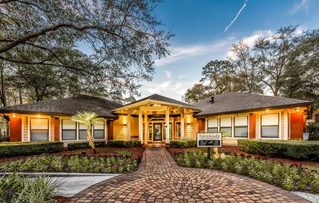 Outdoor walkway at Northlake Apartments, Jacksonville FL