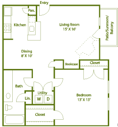 1 bed, 1 bath, 806 sqft, $900