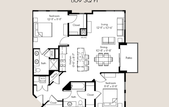 2 beds, 2 baths, 1,169 sqft, $2,300, Unit 8310 Globe Drive - 301