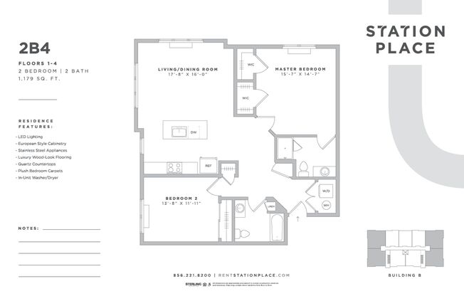 2 beds, 2 baths, 1,179 sqft, $2,800, Unit 4408