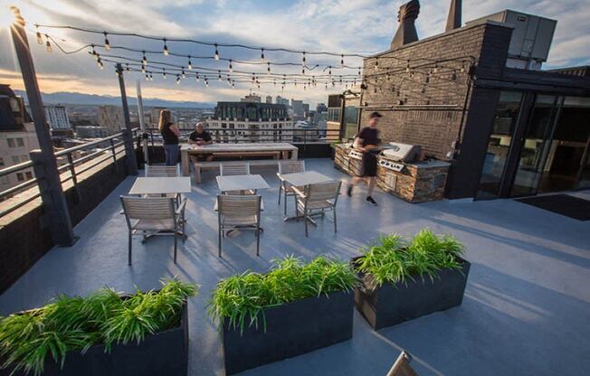 Rooftop grilling area