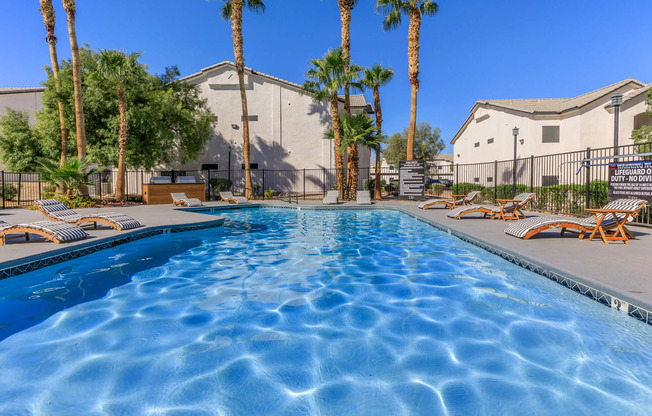 our apartments showcase a swimming pool