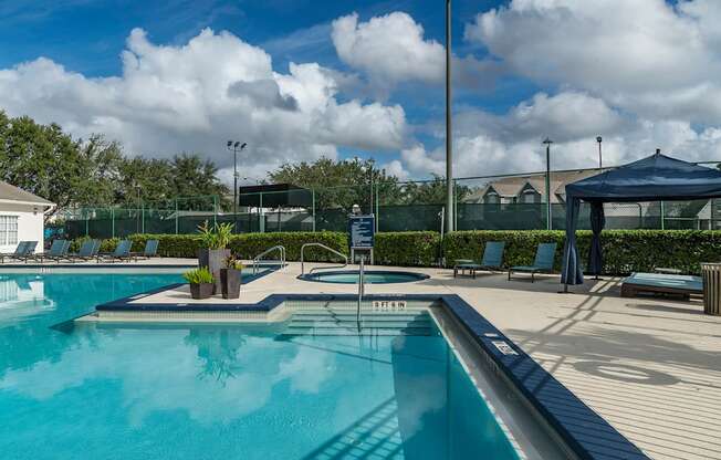 the swimming pool at the resort on longboat key