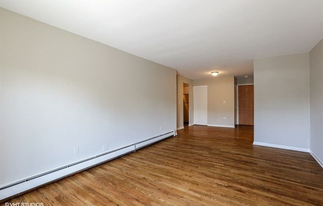 Large open living and dining area