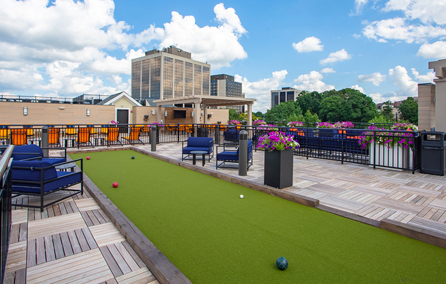 Enjoy the view while playing a game of Bocce ball