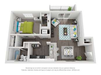 1 bed, 1 bath, 777 sqft, $1,314
