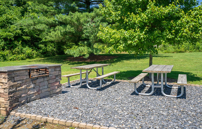 Grilling Area with Picnic Tables