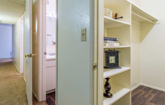 Tanglewood apartments with spacious closets for storage