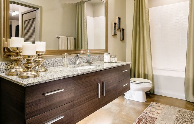 Apartments in Dallas Area with Floating Bathroom Vanities