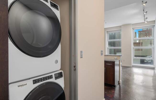 Stackable full-sized washer/dryers - Main 3 Downtown