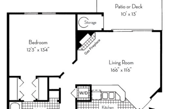 1 bed, 1 bath, 629 sqft, $1,250