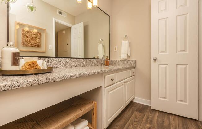 Chic Bathroom in Ansley A at Madison Landing at Research Park Apartments in Madison, AL