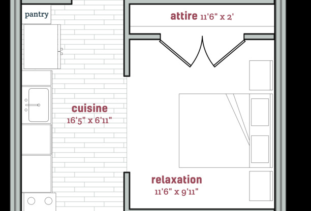 Studio, 1 bath, 646 sqft, $1,739