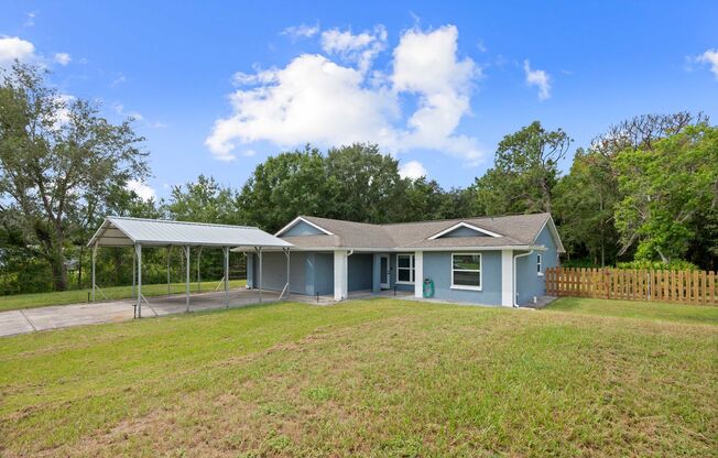 Now Available - Fully Remodeled 3-Bedroom Home for Rent in Wesley Chapel on 1 acre. No HOA!
