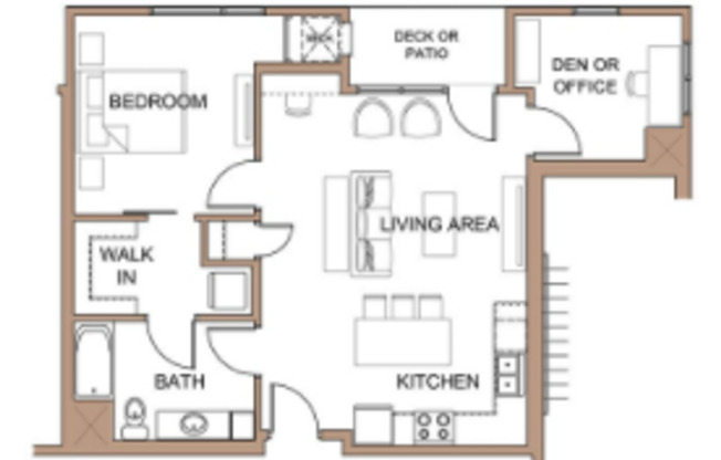 1 bed, 1 bath, 736 sqft, $1,400, Unit 309
