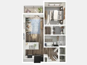 1 bed, 1 bath, 564 sqft, $1,299