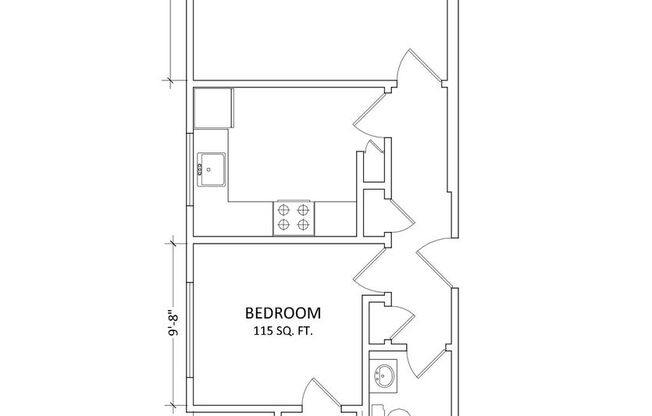 1 bed, 1 bath, 535 sqft, $2,595, Unit 205