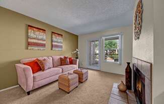 Cypress Pointe Living Room  at Cypress Pointe Apartments for rent is Midland, TX