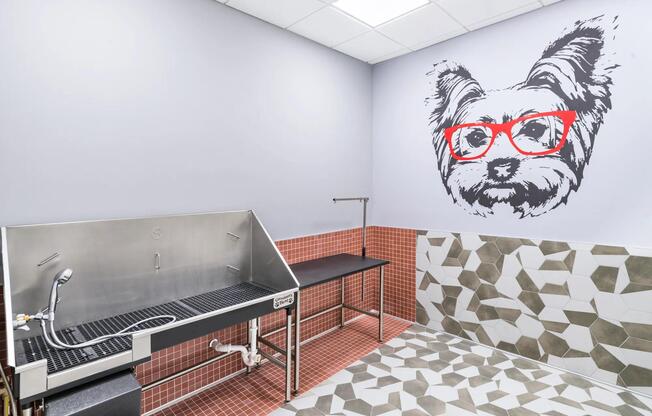 Keep your four-legged companions pampered at Modera Riverside’s thoughtfully designed pet spa.