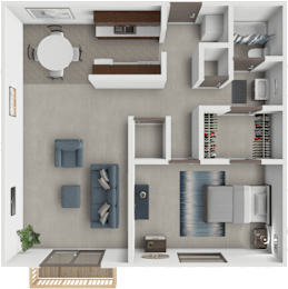 1 bed, 1 bath, 784 sqft, $1,315