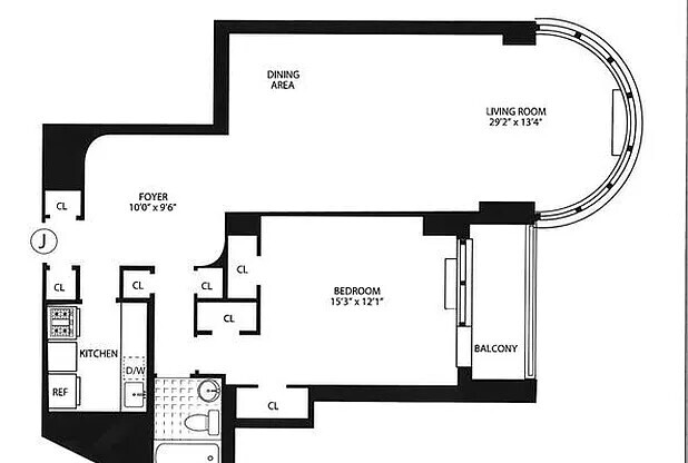 1 bed, 1 bath, 967 sqft, $5,900, Unit 54J
