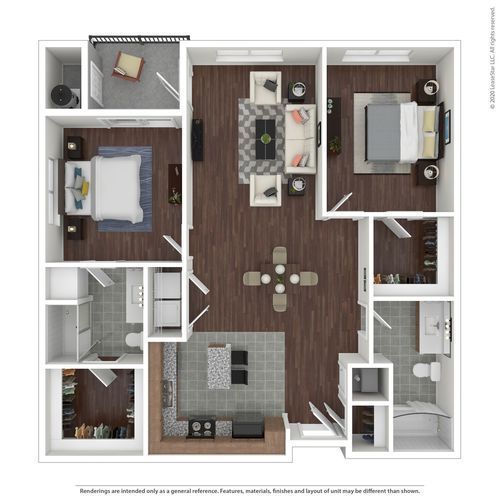 2 beds, 2 baths, 1,142 sqft, $1,895