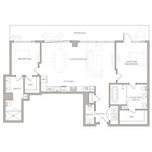 2 beds, 2.5 baths, 1,422 sqft, $10,744