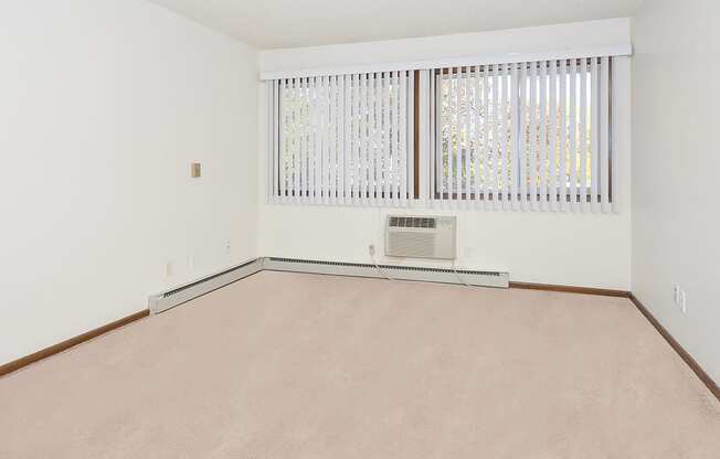 Carpeted Bedroom with Large Double Windows