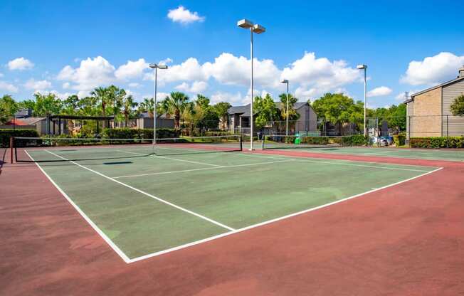 Tennis Court at 2400 Briarwest Apartments, Houston